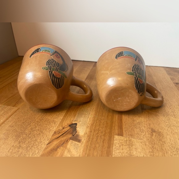Vintage handcrafted Terracotta mugs - Picture 3 of 4